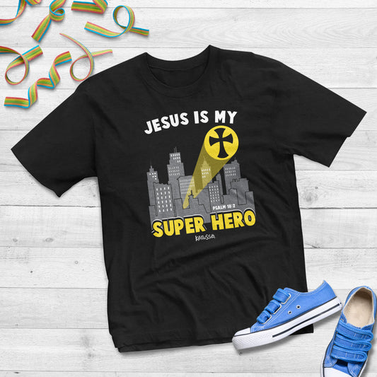 Kerusso® Kids T-Shirt | Jesus Super Hero™ - Zealous Christian Gear - 1
