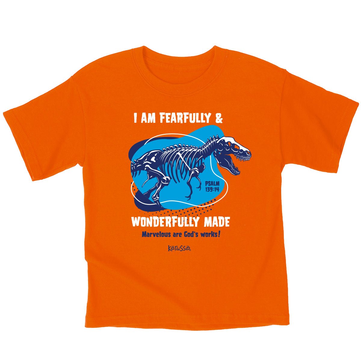 Kerusso® Kids T-Shirt | Wonderfully Made Dinosaur™ - Zealous Christian Gear - 3