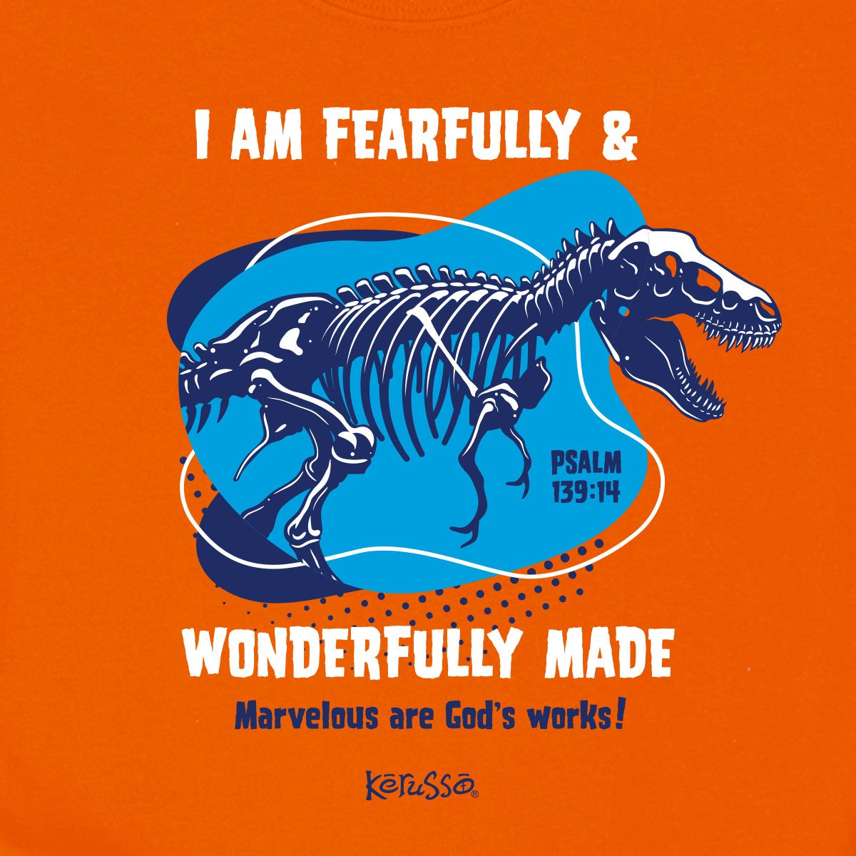 Kerusso® Kids T-Shirt | Wonderfully Made Dinosaur™ - Zealous Christian Gear - 4