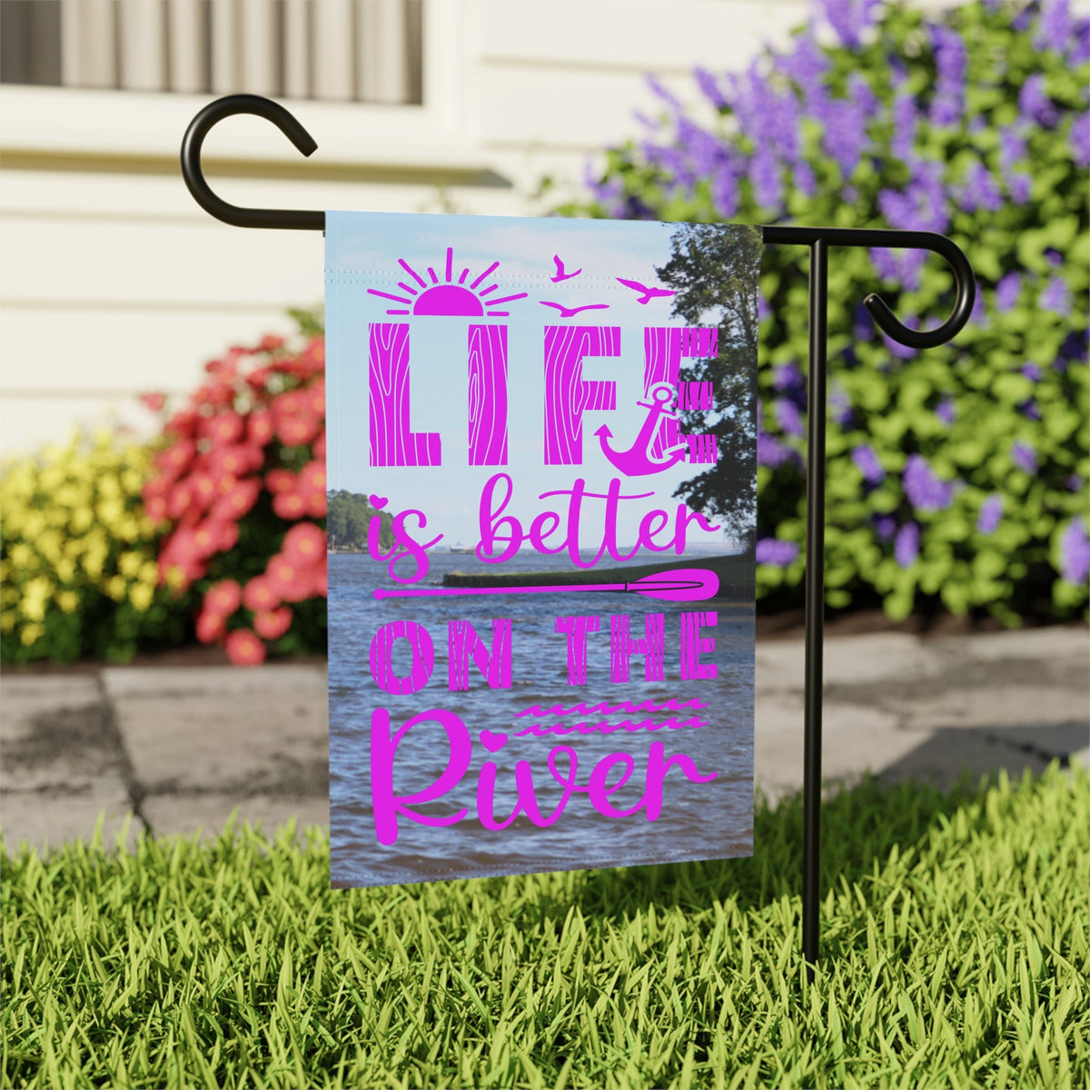 Life Is Better On the River | 12" x 18" Garden Flag - Zealous Christian Gear - 5