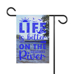 Life Is Better On The River | Blue | 12" x 18" Garden Flag - Zealous Christian Gear - 3