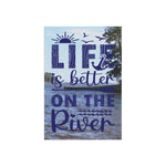 Life Is Better On the River | Navy Blue | 12" x 18" Garden Flag - Zealous Christian Gear - 4