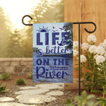 Life Is Better On the River | Navy Blue | 12" x 18" Garden Flag - Zealous Christian Gear - 5