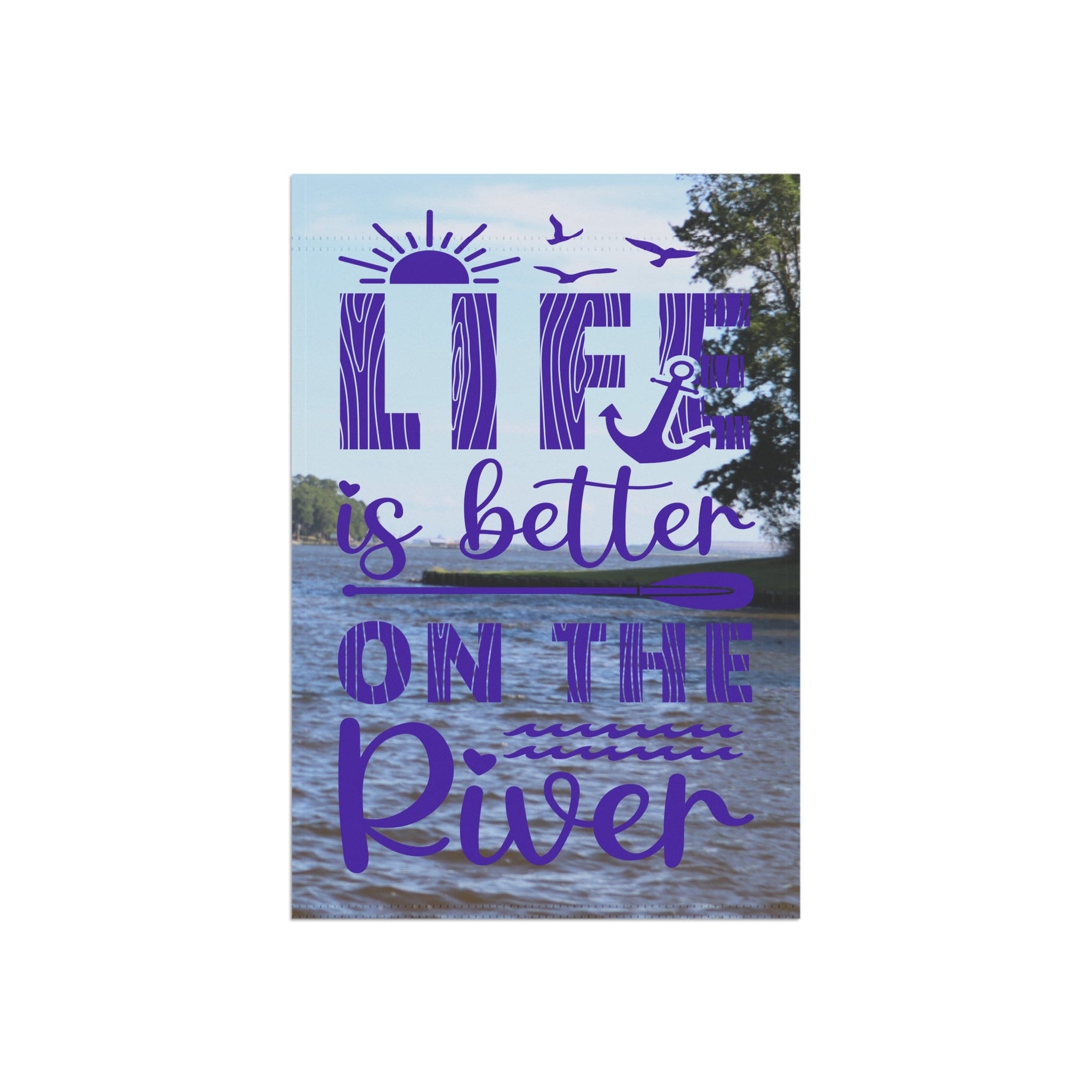 Life Is Better On the River | Purple | 12" x 18" Garden Flag - Zealous Christian Gear - 4