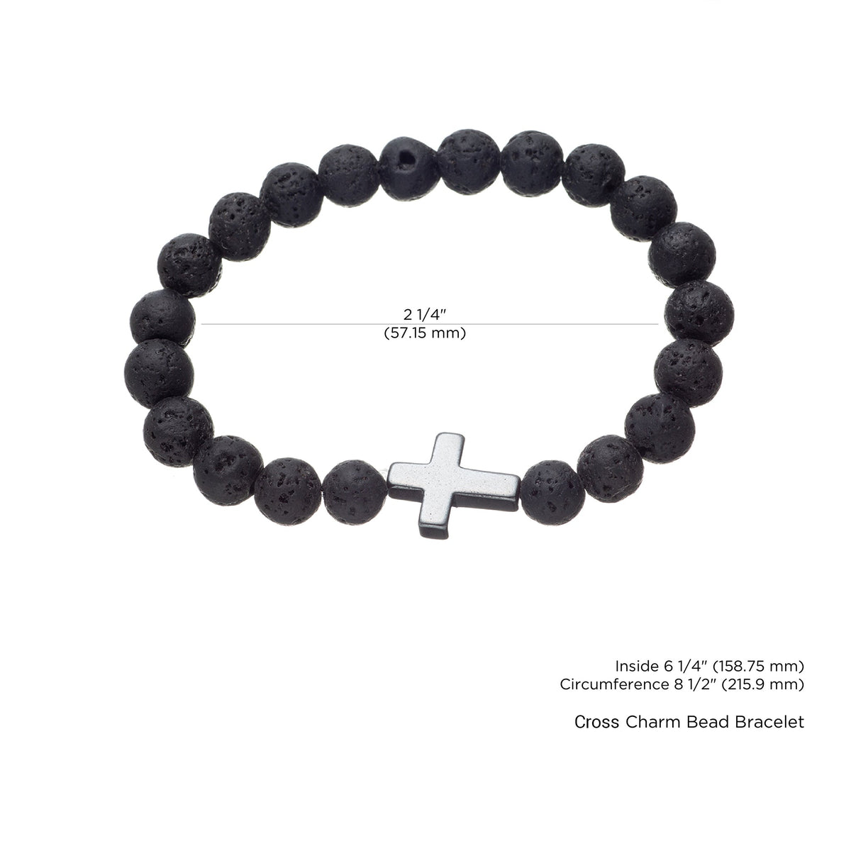 Merry Christmas From Mom | Cross & Volcanic Bead Bracelet - Zealous Christian Gear - 3