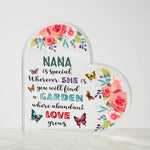 Nana - Garden Where Abundant Love Grows | Heart-Shaped Acrylic Plaque | Gifts for Grandmother - Zealous Christian Gear - 5