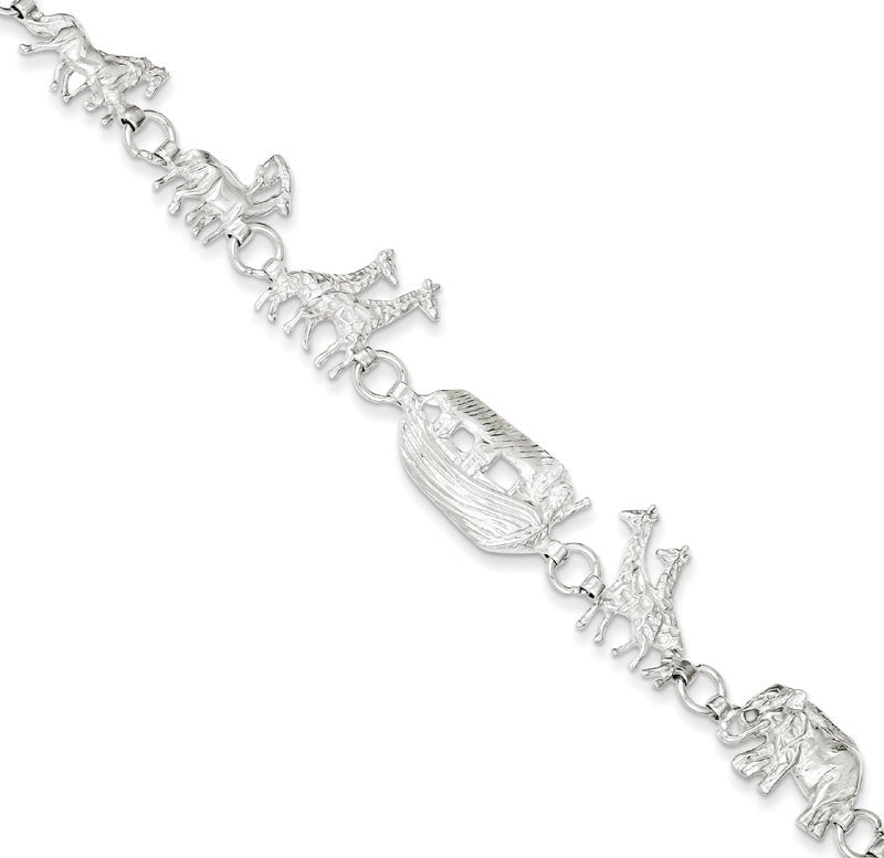 Noah's Ark Sterling Silver Bracelet - Zealous Christian Gear - 4