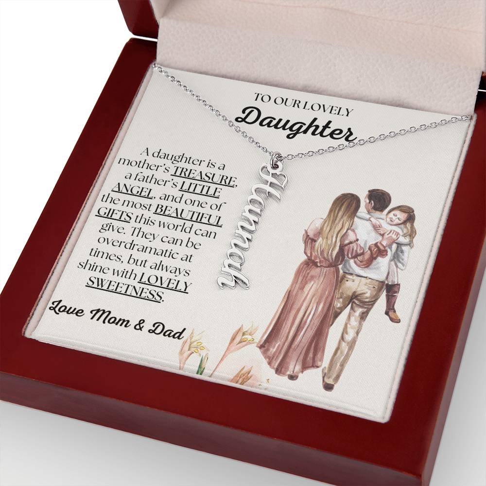 Personalizable To Our Lovely Daughter Necklace | Always Shine with Lovely Sweetness | From Mom and Dad | Gifts for Daughter - Zealous Christian Gear - 11